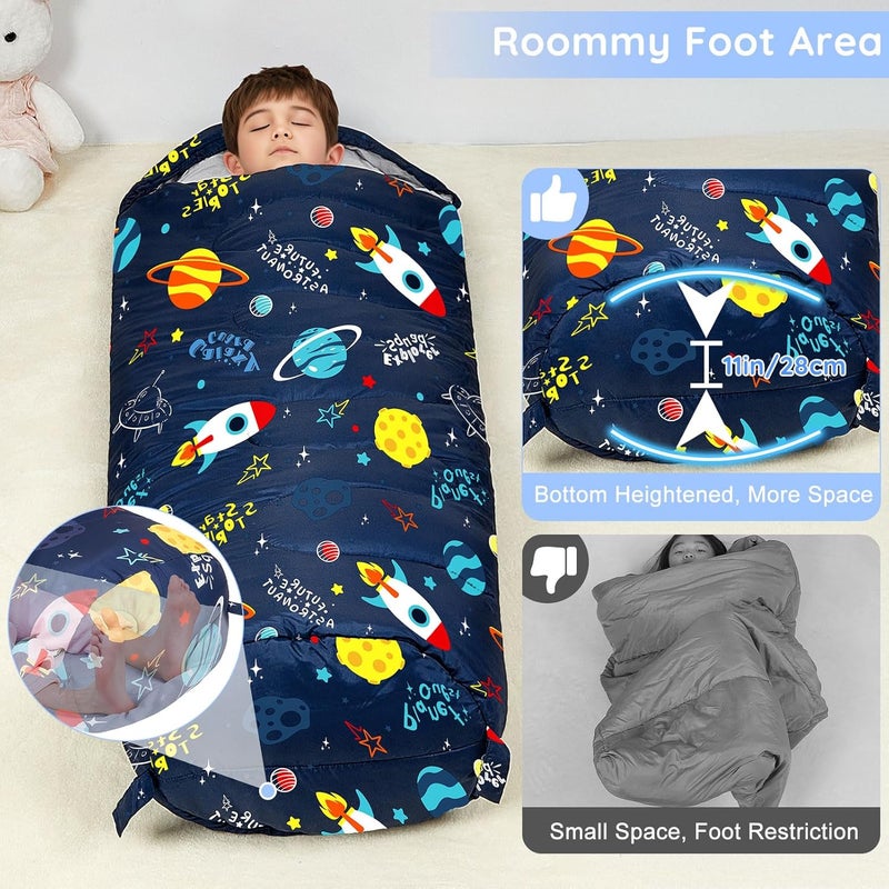 FIOBEE Kids Sleeping Bag for Girls Boys 3 Season Warm & Cool Weather Youth Camping Sleeping Bags with Backpacking Bag Waterproof for Traveling Hiking Indoor Outdoor Camping Essentials - Image 3